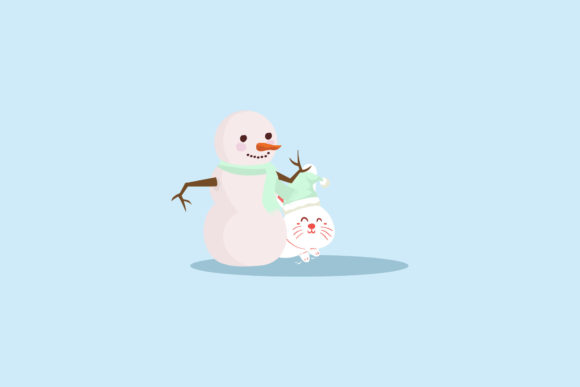 Blue Background Snowman Christmas Design Review