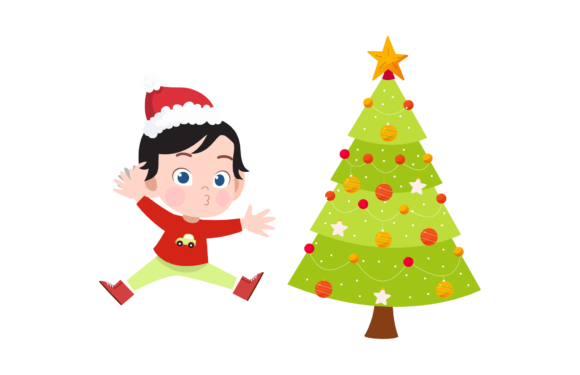 Child Christmas Winter Illustration: A Festive Graphics Gem