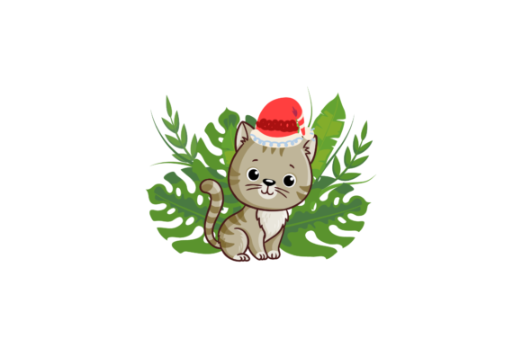 Christmas Animal with Tropical Leaves: A Unique Embroidery Design