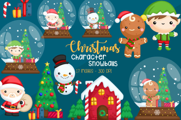 Christmas Character Clipart: A Festive Embroidery Delight