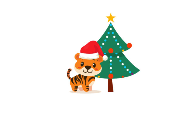Christmas Cute Tigers Winter Season Art: A Graphics and Illustrations Gem