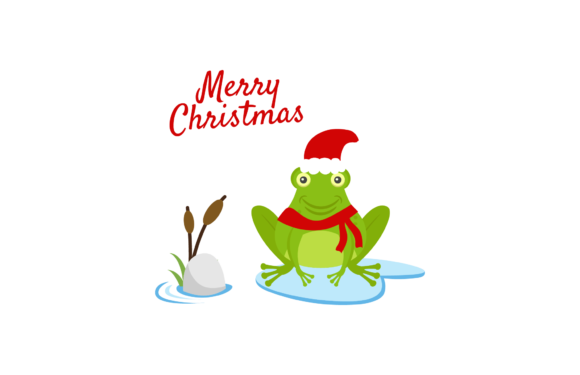 Christmas Frog Animal Cute Illustration for Graphics