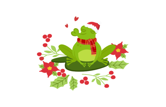 Christmas Frog Animal Happy Illustration: A Festive Graphics Review