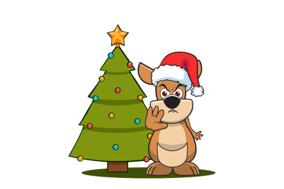 Christmas Tree Kangaroo: A Unique Graphics Illustration