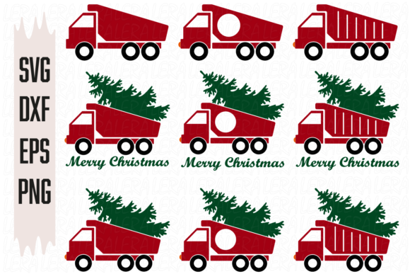 Christmas Truck, Farm Tractor: Perfect Graphics for Local Branding