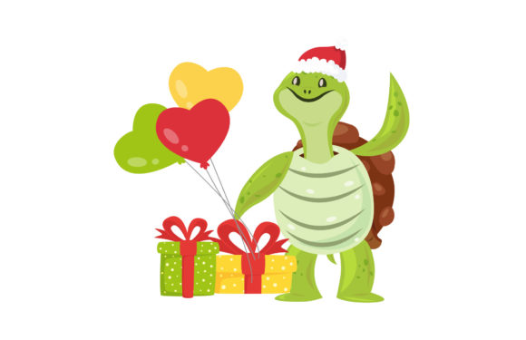 Happy Holiday Christmas Turtle Design: Graphics for Crafters