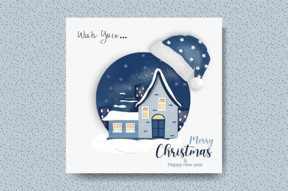 Review: Merry Christmas Winter House Watercolor Graphics